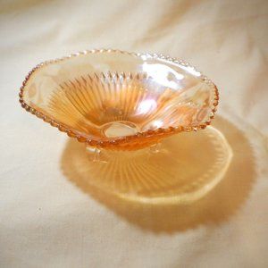 VINTAGE ~ Carnival Glass DISH / BOWL ~ Ruffle Edge